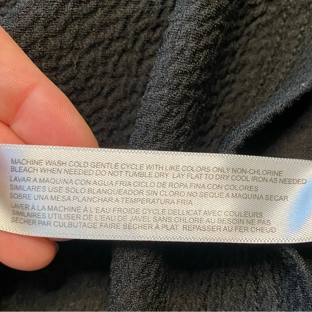 Eloquii Black Long Puff Sleeve Knee Length Dress - Picture 12 of 15